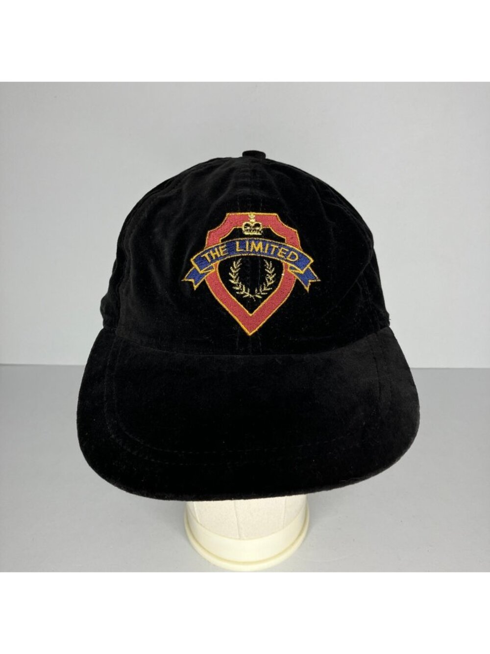 Vintage 90's THE LIMITED Black Velvet Hat Women's Embroidered